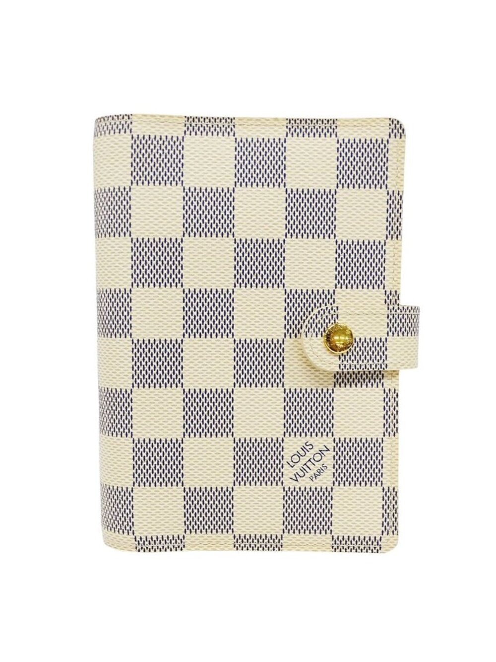 Louis Vuitton Notebook Cover Damier Azur Canvas Agenda PM Ivory 6 Hole Work